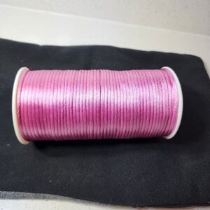 Rattail Pink Satin Ribbon Spool New 100 Yards